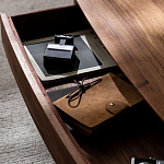 Кофейный стол овальный из дерева с 2-мя ящиками Coffee Walnut Table варинант исполнения - 8 | Loft Concept в Санкт-петербурге