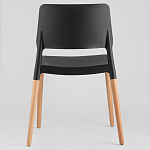 Пластиковый стул на ножках из массива бука Ferret Black 4 шт варинант исполнения - 3 | Loft Concept в Санкт-петербурге