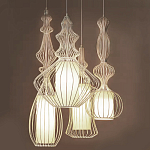 Подвесной светильник Wire Dream Pendant 2 Белый варинант исполнения - 2 | Loft Concept в Санкт-петербурге