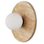 Бра в виде диска с плафоном из матового белого стекла Marble Glow варинант исполнения - 1 | Loft Concept в Санкт-петербурге