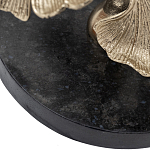 Настольная лампа с черным тканевым абажуром на основании в виде листьев Golden Leaves варинант исполнения - 1 | Loft Concept в Санкт-петербурге