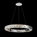 Люстра серебряная в форме кольца с мозаичным хрустальным оформлением Sparks of Crystal варинант исполнения - 3 | Loft Concept в Санкт-петербурге