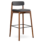 Барный стул из массива ясеня с обивкой из рогожки Elegant Ash варинант исполнения - 3 | Loft Concept в Санкт-петербурге