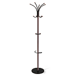 Вешалка коричневая с круглым основанием и черными металлическими крючками Industrial Metal Rust варинант исполнения - 1 | Loft Concept в Санкт-петербурге