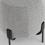 Пуф в ткани букле серого цвета Pikelet варинант исполнения - 4 | Loft Concept в Санкт-петербурге