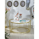 Журнальный столик с столешницей из мрамора на металлическом основании Table Vertical Planes варинант исполнения - 3 | Loft Concept в Санкт-петербурге