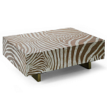 Кофейный стол Kenya Coffee Table Bone Inlay ZEBRA Beige  варинант исполнения - 3 | Loft Concept в Санкт-петербурге