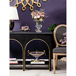 Чаша из прозрачного стекла на бронзовых ножках в виде стрекоз Eden Garden варинант исполнения - 5 | Loft Concept в Санкт-петербурге