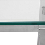 Стол письменный с прозрачной столешницей Corporate Identity варинант исполнения - 3 | Loft Concept в Санкт-петербурге