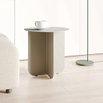 Cross журнальный столик серый из металла и кожи варинант исполнения - 1 | Loft Concept в Санкт-петербурге