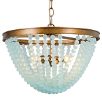 Круглая люстра с подвесками в виде круглых голубых бусин Blue Beads Chandelier варинант исполнения - 2 | Loft Concept в Санкт-петербурге