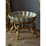 Чаша с орнаментом на бронзовых ножках в виде ангелов Eden Garden варинант исполнения - 5 | Loft Concept в Санкт-петербурге