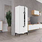 Комод белый с 4-мя дверцами на металлических ножках SPARK MULTIPURPOSE CABINET WHITE варинант исполнения - 8 | Loft Concept в Санкт-петербурге