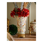 Ваза из фарфора на бронзовом основании Turquoise Blooming Garden варинант исполнения - 10 | Loft Concept в Санкт-петербурге