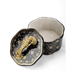 Шкатулка черного цвета с крышкой с фигуркой льва Eden Garden варинант исполнения - 4 | Loft Concept в Санкт-петербурге