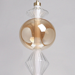 Подвесной светильник с вертикальной композицией из прозрачных и янтарных стеклянных шаров и ромбов Gabriel Scott Luna варинант исполнения - 16 | Loft Concept в Санкт-петербурге