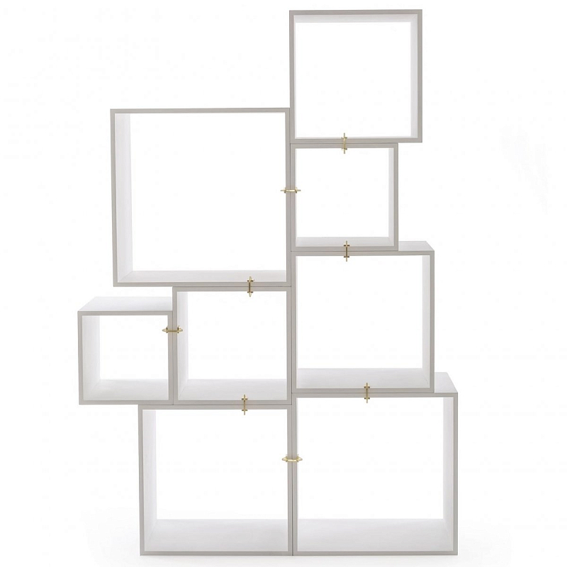 Стеллаж Seletti Assemblage White Белый Золотой в Санкт-петербурге | Loft Concept 