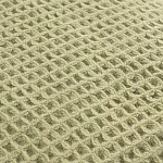 Плед из шерсти зеленого цвета с бахромой Waffle Comfort варинант исполнения - 2 | Loft Concept в Санкт-петербурге