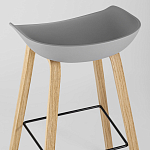 Барный стул на ножках из натурального дерева Boras Grey варинант исполнения - 6 | Loft Concept в Санкт-петербурге