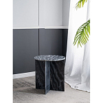 Столик кофейный с столешницей из черного мрамора Compact Black Marble Table варинант исполнения - 6 | Loft Concept в Санкт-петербурге