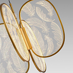 Люстра с гравировкой на акриловых плафонах Gravyura Bronze D 50 см варинант исполнения - 3 | Loft Concept в Санкт-петербурге