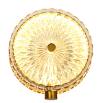 Бра с плафоном из рельефного стекла Peony Glass Bronze  варинант исполнения - 1 | Loft Concept в Санкт-петербурге