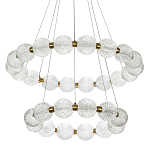 Светодиодная двухъярусная кольцевая люстра Crystal Globule Chandelier варинант исполнения - 1 | Loft Concept в Санкт-петербурге