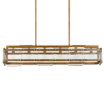 Люстра прямоугольная из толстого литого стекла Cast Glass варинант исполнения - 1 | Loft Concept в Санкт-петербурге