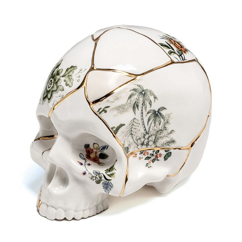 Статуэтка Seletti Skull Белый Золотой Мульти в Санкт-петербурге | Loft Concept 