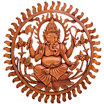 Панно из дерева круглое Ганеша Panel With Animals варинант исполнения - 1 | Loft Concept в Санкт-петербурге