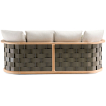 Дизайнерский уличный диван из массива дерева с плетеной спинкой PALINFRASCA Sofa варинант исполнения - 20 | Loft Concept в Санкт-петербурге