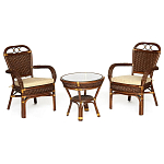 Комплект террасный из ротанга Eloise коричневый варинант исполнения - 1 | Loft Concept в Санкт-петербурге