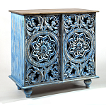 Комод с резным фасадом Blue Carved Chest of Drawers варинант исполнения - 2 | Loft Concept в Санкт-петербурге