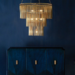 Люстра трёхъярусная золотого цвета Metal Tentacles варинант исполнения - 3 | Loft Concept в Санкт-петербурге