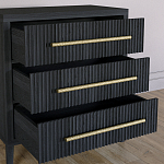 Комод Primo с 3 выдвижными ящиками Черный дуб варинант исполнения - 6 | Loft Concept в Санкт-петербурге