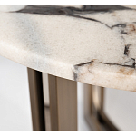 Столик журнальный с круглой мраморной столешницей Unique Stone Design варинант исполнения - 3 | Loft Concept в Санкт-петербурге