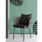 Стул мягкий с декором в виде плетеных лент на спинке и подлокотниках Semicircular Chair Decorated with Ribbons варинант исполнения - 1 | Loft Concept в Санкт-петербурге