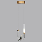 Подвесной светильник с декоративной фигуркой птицы на прозрачной изогнутой трубке Ganthea варинант исполнения - 4 | Loft Concept в Санкт-петербурге