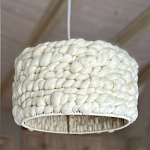 Вязаный шерстяной светильник Knitted wool lamp Cylinder варинант исполнения - 2 | Loft Concept в Санкт-петербурге
