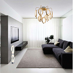 Потолочный светильник светодиодный с золотистым каркасом Ring of Fire варинант исполнения - 1 | Loft Concept в Санкт-петербурге