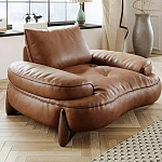 Кресло кожаное с деревянным каркасом Medieval Furniture варинант исполнения - 4 | Loft Concept в Санкт-петербурге