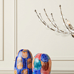 Люстра  с круглыми прозрачными шарами на серебряном каркасе Silver Stalk варинант исполнения - 3 | Loft Concept в Санкт-петербурге