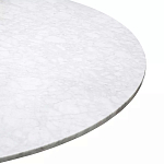 Круглый обеденный стол с белой мраморной столешницей White Tabletop on Black Base варинант исполнения - 6 | Loft Concept в Санкт-петербурге