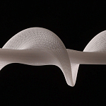 Люстра горизонтальная с волнистым белым плафоном Golden Swirl варинант исполнения - 7 | Loft Concept в Санкт-петербурге