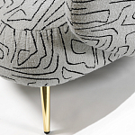 Кресло мягкое с принтом на золотистых ножках Onlooker варинант исполнения - 2 | Loft Concept в Санкт-петербурге