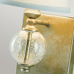 Бра со стеклянным шарообразным декором с пузырьками и бежевым абажуром Feiss варинант исполнения - 3 | Loft Concept в Санкт-петербурге