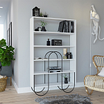 Стеллаж прямой белый с 5-ю открытыми полками NORFOLK BOOKCASE WHITE варинант исполнения - 1 | Loft Concept в Санкт-петербурге