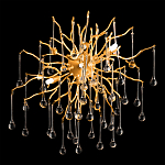 Бра с лучеобразным основанием и подвесками из прозрачного стекла в виде длинных капель Droplet Chandelier варинант исполнения - 2 | Loft Concept в Санкт-петербурге