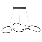 Люстра подвесная  5-ю асимметричными кольцами черного цвета Ring Horizontal варинант исполнения - 1 | Loft Concept в Санкт-петербурге