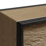 ТВ тумба 2 двери и 2 ящика с подсветкой на рельефном фасаде Warm Industrial варинант исполнения - 6 | Loft Concept в Санкт-петербурге